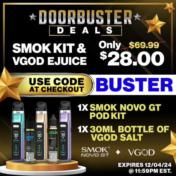 SMOK Novo GT Pod Kit + VGOD Salt 30mL E-Liquid