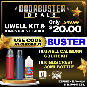 Uwell Caliburn G3 Lite Kit + Kings Crest Salt 30mL E-Liquid