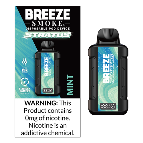 0mg disposable vape near me Breeze Stratus ZERO 0% Disposable Vape Device