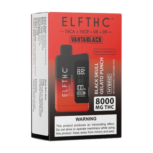 ELF THC Vantablack Blend THC8000 Disposable - 1PC ELF THC Vantablack Blend THC8000 Disposable - 1PC