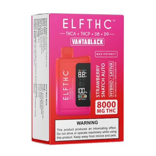 ELF THC Vantablack Blend THC8000 Disposable - 1PC ELF THC Vantablack Blend THC8000 Disposable - 1PC