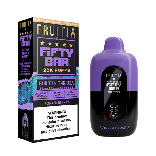 Fifty Bar x Fruitia 20K Disposable Vape Device - 1PC Fifty Bar x Fruitia 20K Disposable Vape Device - 1PC