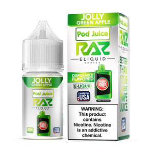 Pod Juice x Raz Jolly Green Apple Salt 30mL