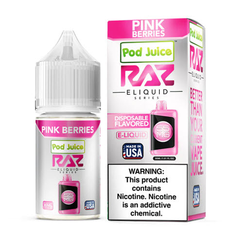 Pod Juice x Raz Pink Berries Salt 30mL Pod Juice x Raz Pink Berries Salt 30mL