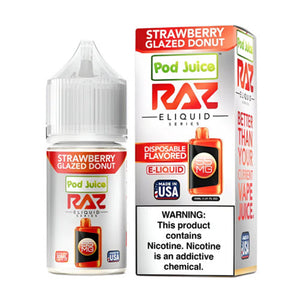 Pod Juice x Raz Strawberry Glazed Donut Salt 30mL