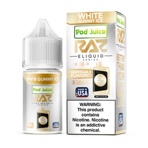 Pod Juice x Raz White Gummy Ice Salt 30mL