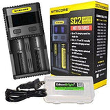 NITECORE SC2 SUPERB 3A BATTERY FAST CHARGER - TWO BAY - Ohm City Vapes