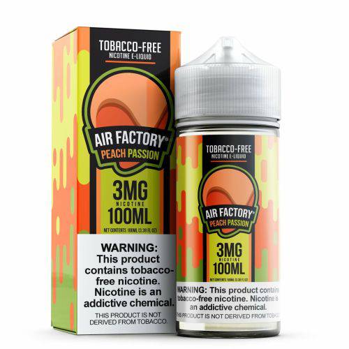 chemical free vape juice Air Factory Peach Passion Tobacco Free Nicotine 100mL