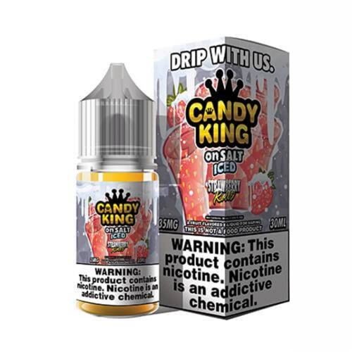 Candy King on Salt Iced Strawberry Rolls 30mL - Ohm City Vapes