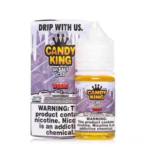 cacca nera e liquida Candy King on Salt Iced Worms 30mL