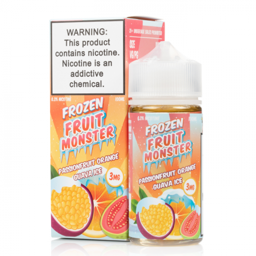 Frozen Fruit Monster Passionfruit Orange Guava Ice 100mL - Ohm City Vapes