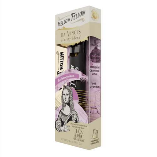Mellow Fellow Da Vinci's Clarity Blend Durban Poison HHC, D8, CBD, CBG Mellow Fellow Da Vinci's Clarity Blend Durban Poison HHC, D8, CBD, CBG