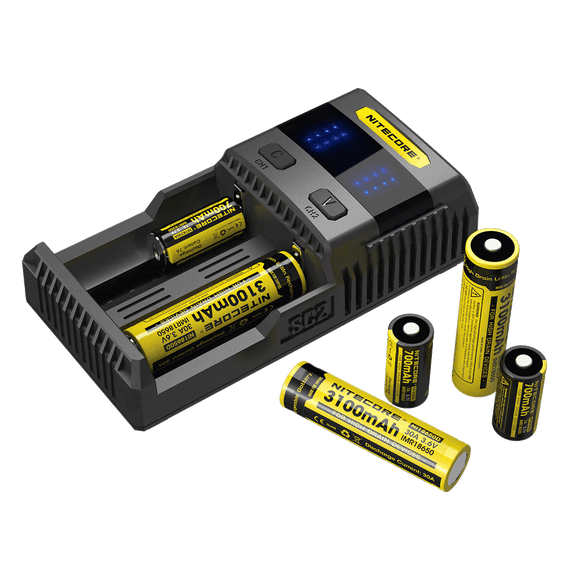 NITECORE SC2 SUPERB 3A BATTERY FAST CHARGER - TWO BAY - Ohm City Vapes