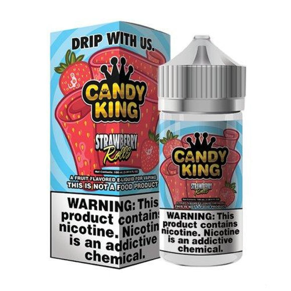 Candy King Strawberry Rolls 100mL - Ohm City Vapes